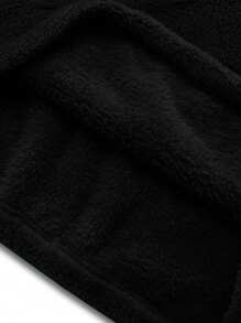 Manfinity Campus Court Áo nỉ có mũ trùm đầu in chữ nhiệt cỡ lớn dành cho nam, mùa thu/đông - màu đen - Xem 5