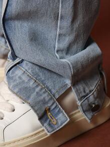 SUMWON Flare Fit Mix And Match Jean - Blue - View 6