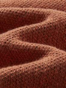 Manfinity EMRG Men's Skeleton Print Round Neck Casual Sweater, Autumn/Winter - Orange - View 5