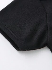 SHEIN Valentinstag Baby Mädchen süße Herzgnomen-Muster Kurzarm Bodysuit, Valentinstags Geschenk, passende Familienoutfits Mama und Ich (4 Stücke separat erhältlich)