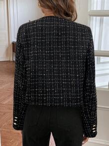 Louniche 女士秋冬金属纽扣短夹克