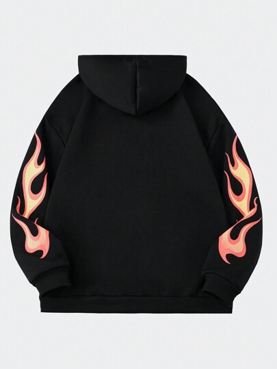 Street Life Men's Heavyweight Printed Hooded Sweatshirt, Streetwear