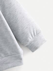 SHEIN Bộ 3 áo nỉ cổ tròn tay dài màu trơn phù hợp cho trẻ sơ sinh/trẻ mới biết đi, thích hợp cho hoạt động ngoài trời, nhà trẻ, thể thao, phù hợp cho mùa thu/đông - Nhiều màu - Xem 4