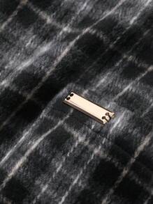 DAZY 男士格子印花休闲正装衬衫，简约时尚，适合日常穿着和秋季服装