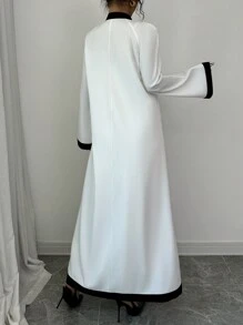 SHEIN Unity 2pcs/Set Women Comfy Sleeveless Dress + Long Sleeve Suit, For Home Wear, All Season - Beige - View 3
