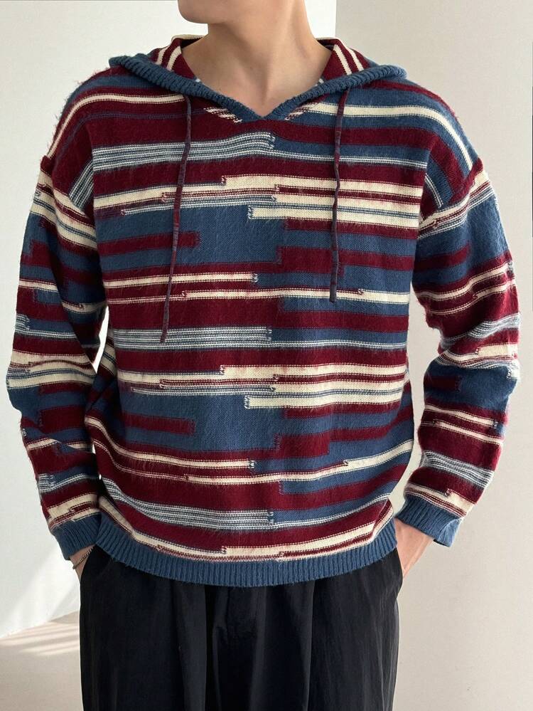 Men's Casual Hooded Long Sleeve Pullover Sweater Fall,Winter