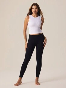 Lifespree Débardeur blanc sportif dos nu pour femme, design minimaliste unicolore, casual et  pour un usage quotidien