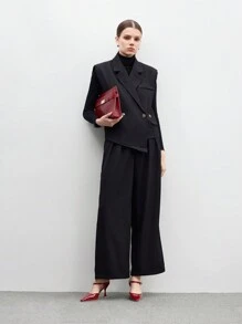 CUCCOO BIZCHIC Fashionable Burgundy Metallic Buckle Mule Pointed Toe Stilettos Heels, Suitable For Commuting, Dating, Party And Vacation For Christmas And New Year Holiday Vibe Fall And Winter