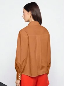 Maija Áo cánh đi nghỉ mát & đi làm lãng mạn thanh lịch dành cho nữ, dành cho phụ nữ mùa xuân hè, thích hợp cho ngày lễ tình nhân - màu nâu - Xem 2