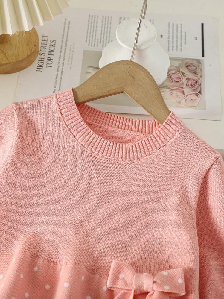SHEIN 少女针织毛衣裙，秋冬新品。灰白撞色，可爱活泼的风格，柔软舒适的灰色面料，温暖的针织设计。适合秋冬穿着。提升整体品质感，展现一丝不苟的工艺。优质柔软舒适面料，保暖性好，适合长时间穿着。适合居家、旅游、游玩、商务、各种节日聚会等。 - 粉色 - 查看 3