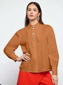 Maija Áo cánh đi nghỉ mát & đi làm lãng mạn thanh lịch dành cho nữ, dành cho phụ nữ mùa xuân hè, thích hợp cho ngày lễ tình nhân - màu nâu - Xem 6