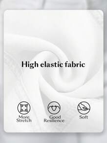 SHEIN EZwear 大码高弹力女式纽扣前口袋紧身休闲牛仔裤，百搭