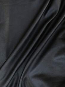 SHEIN LUNE Falda lápiz de tubo de unicolor plisada de talla grande, falda negra casual diaria, atuendo de Acción de Gracias para mujeres, atuendo de Año Nuevo para mujeres, falda de invierno, ropa de invierno para mujeres, atuendos de fiesta para mujeres, atuendo de Año Nuevo para mujeres