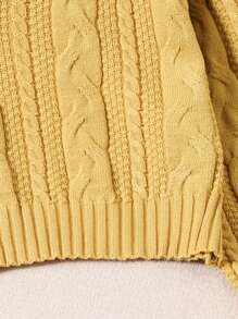 SHEIN Tween Girls V-Neck Solid Color Long Sleeve Casual Knit Sweater, Autumn/Winter