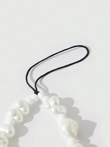 ROMWE Kawaii 1pc White Star Charm Phone Strap Fashionable Bracelet - Multicolor - View 4