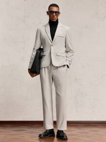 AKNOTIC Formal Set di cardigan oversize a maglia con spalle lasciate cadere, adatto per autunno/inverno, per uomo