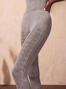 VARSIVA Simple Wide Strap Solid Color Casual Jumpsuit - Khaki - View 5