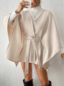 RosyDaze 女士时尚简约休闲百搭罩衫式大衣，秋冬款