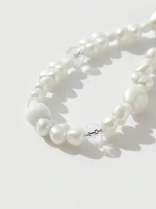 ROMWE Kawaii 1pc White Star Charm Phone Strap Fashionable Bracelet - Multicolor - View 3