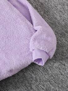 Zestaw bluz z dzianiny Tween Girl Warm Teddy Flanelowa z odsłoniętymi ramionami i okrągłym dekoltem, 2 sztuki/opakowanie, jesień/zima
