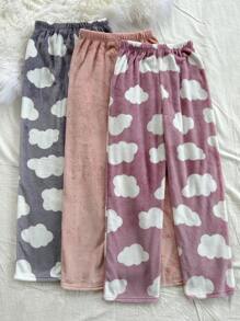 3件套女士毛绒云朵蓬松下装，秋冬季，秋冬服装