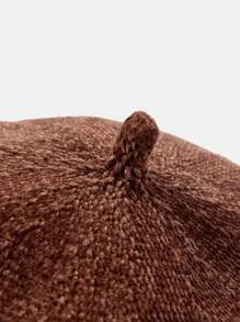 MOTF PREMIUM BROWN BASICS BERET HAT, SUITABLE FOR CASUAL COMMUTING WEAR - Coffee Brown - View 8