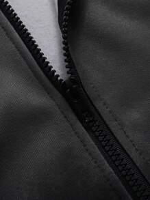 Manfinity EMRG Men's Letter Print Hoodie And Sweatpants Set - Black - View 5