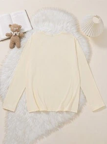 SHEIN Men's Round Neck Long Sleeve Printed Casual Pullover - Apricot - View 2