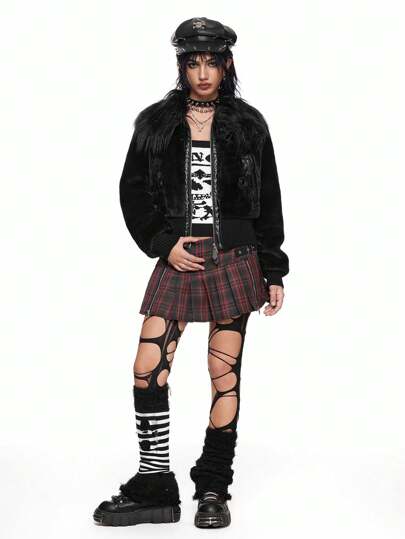 ジャケット・アウター 00sarchive Mods coat grunge punk 00s archive down jacket check grunge y2k