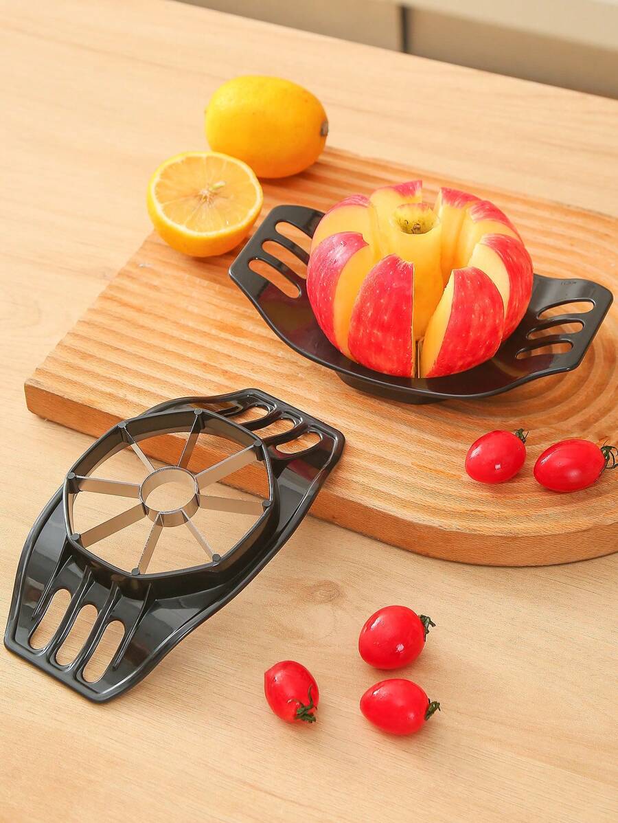 1 件装苹果切刀 8 片，8 刀片苹果切片机和去核器，带不锈钢刀片的苹果去核器工具，超锋利水果切刀水果切片机，黑色圣诞节节日礼物 - 黑色 - 查看 1