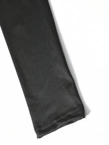 INAWLY Damen Einfarbiges Off-Shoulder Langarm Minimalistisches Lässig Top - Schwarz - Übersicht 8