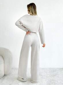 EURMUSE Cotton 2Pcs Heart Printed Lounge Set - Multicolor - View 2