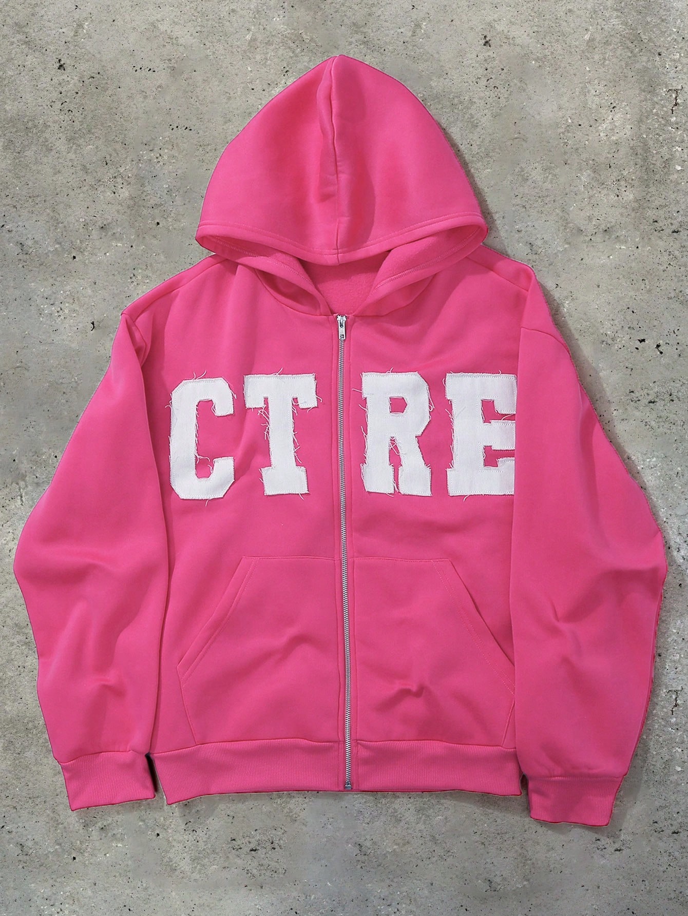 Men's Street Hip-Hop Casual Christmas Letter Burnout Pink Sweatshirt Hoodie, Autumn/Winter