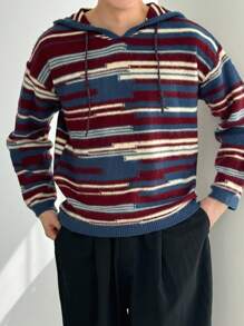 DAZY Men's Casual Hooded Long Sleeve Pullover Sweater Fall,Winter - Multicolor - View 5