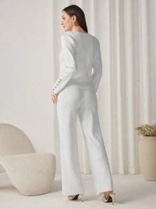 Modelyn قطعة واحدة فستان للفتاة الشابة أنيق وكاجوال ذو لون وردي غامق، مريح وأنيق، فستان مضيف منصة العرض، فستان أكمام واسعة مع ظاهر الكتف الحلقة عبارة عن طقم قطعتين، مناسب للربيع/الصيف/الخريف