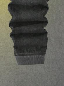 SHEIN Tween Boys' Drawstring Waist Pockets Loose Casual Versatile Jeans - Grey - View 5