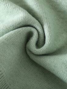 SHEIN Vintaside Kids Baby Boy Knit Sweater,Fashionable Crew Neck Thermal Lined Pullover,Soft Modest Warm Base Layer For Autumn Back-To-School,Gentleman Style,Sage Green - Green - View 9
