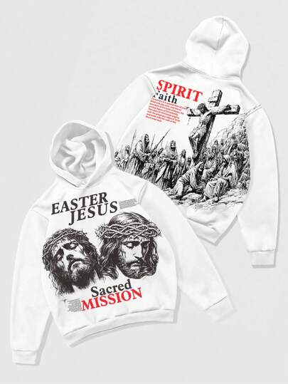 Men's Casual Letter Print Hoodie, Suitable For Autumn Daily Wear