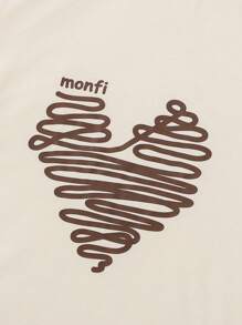 SHEIN Men's Round Neck Long Sleeve Printed Casual Pullover - Apricot - View 6