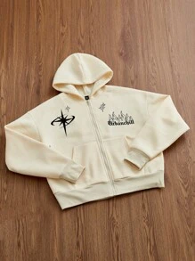 Manfinity VCAY 2 Pieces Set For Men: Knit Casual Daily Loose Fit Long Sleeve Hoodie And Relaxed Waist Straight Leg Pants, Young & - Yellow - View 3