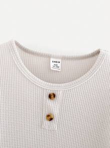 SHEIN 4 pezzi/confezione Magliette a maniche lunghe e collo rotondo per bambini maschi, confezione con combinazioni di più colori