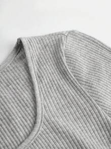 Girlism Tenue de sport casual américaine pour ados filles en automne/hiver pour la rentrée scolaire, t-shirt court à manches longues gris avec volants et pantalon de survêtement à jambes droites
