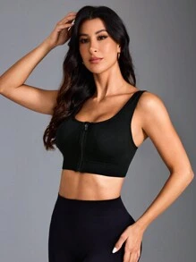 SHEIN Sport Studio Women's Seamless Black Sports Bra