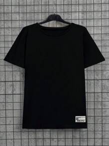 RueChic Men 3pcs Pack Label Detailed Regular T-Shirt - Multicolor - View 5