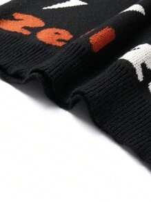 Manfinity Roghcode Chaleco de punto casual sin mangas con detalle estampado para hombre - Multicolor - Ver 5
