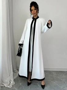 SHEIN Unity 2pcs/Set Women Comfy Sleeveless Dress + Long Sleeve Suit, For Home Wear, All Season - Beige - View 2