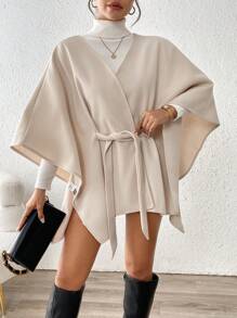 RosyDaze 女士时尚简约休闲百搭罩衫式大衣，秋冬款