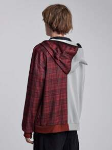 ROMWE MEN Street Life 1 pieza Sudadera con cremallera de estilo anime para hombre, adecuada para primavera y verano