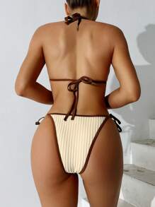 度假泳装比基尼，性感女士夏季泳装套装 - 彩色 - 查看 2