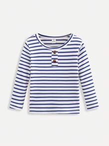 SHEIN 4 pezzi/confezione Magliette a maniche lunghe e collo rotondo per bambini maschi, confezione con combinazioni di più colori
